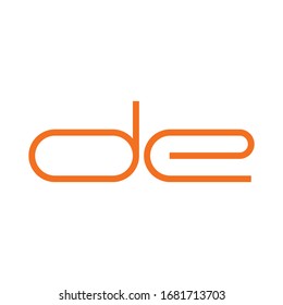 DE initial letter logo template vector icon design