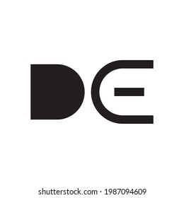 de initial letter vector logo