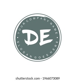 DE Initial logo Branding Brush wedding business