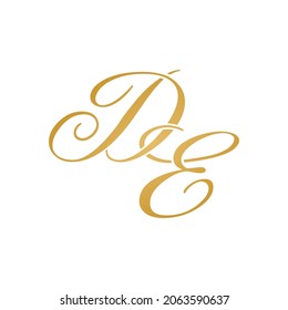 DE initial logo design vector stock