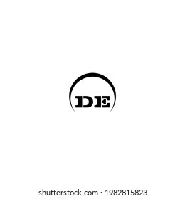 DE initials logo creative minimalist design