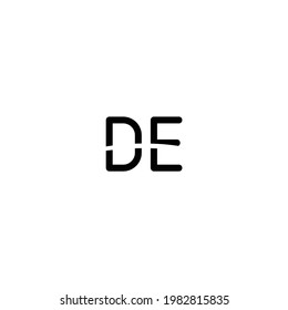 DE initials logo creative minimalist design