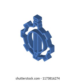 De isometric left top view 3D icon