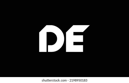  DE letter alphabet logo design in vector format. 