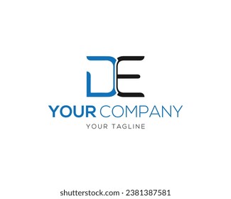 DE Letter alphabet logo design vector format template.