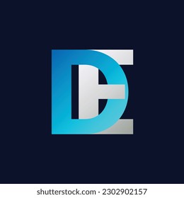 DE letter colorful logo in the circle. Vector design template elements for your application or corporate identity.