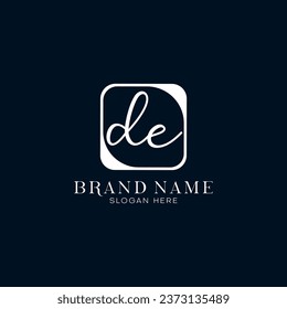 de Letter Handwriting Signature Logo de Logo de icon Design