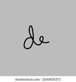 de letra manuscrito vetor logotipo