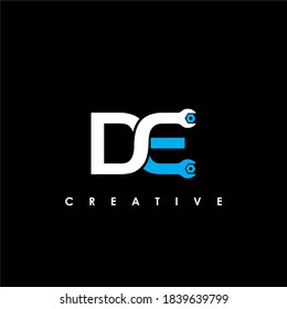 DE Letter Initial Logo Design Template Vector Illustration