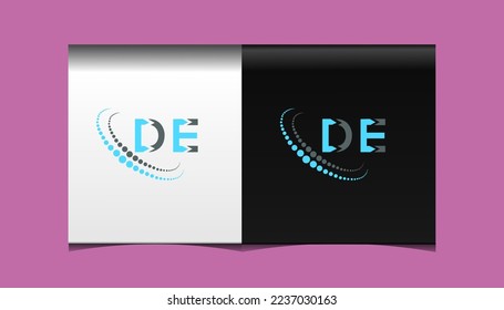 DE letter logo creative design. DE unique design.
