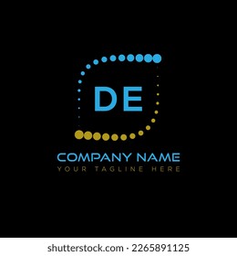 DE letter logo creative design. DE unique design.
