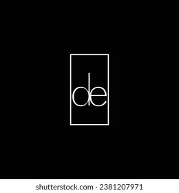 DE letter logo creative design with vector graphic DE simple and modern logo