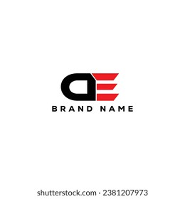 DE letter logo creative design with vector graphic DE simple and modern logo