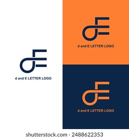 DE letter logo creative design with vector graphic DE simple and modern logo