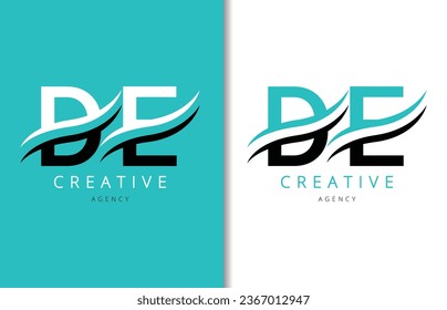 DE Letter Logo Design with Background and Creative company logo. Modern Lettering Fashion Design. Vector illustration