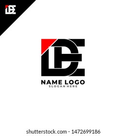 DE Letter Logo Design, D E company linked letter logo.