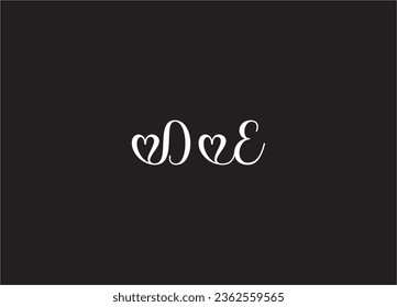 DE Letter Logo Design And Monogram Logo