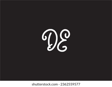 DE Letter Logo Design And Monogram Logo