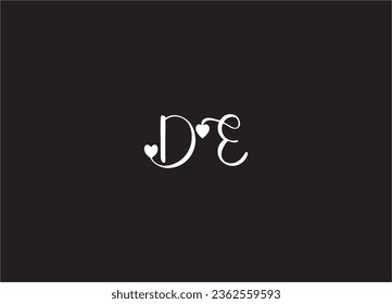 DE Letter Logo Design And Monogram Logo