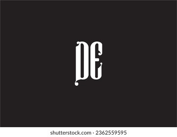 DE Letter Logo Design And Monogram Logo