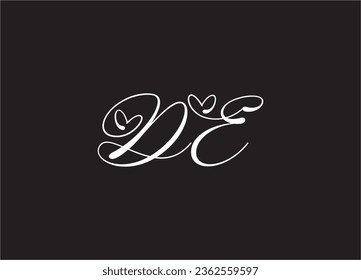 DE Letter Logo Design And Monogram Logo