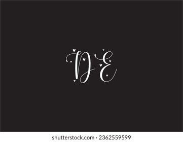 DE Letter Logo Design And Monogram Logo