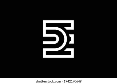 DE-Brief-Logo-Design auf luxuriösem Hintergrund. ED monogram initials letter logo konzept. DE-Icon-Design. elegantes und professionelles weißes Buchstabendesign auf schwarzem Hintergrund.