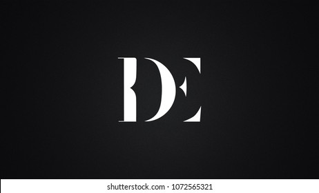 DE Letter Logo Design Template Vector