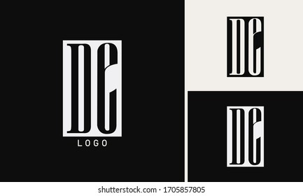 DE Letter Logo Design Template Vector
