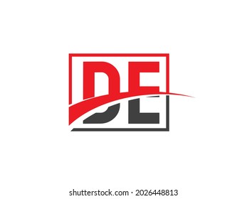 DE Letter Logo Design template