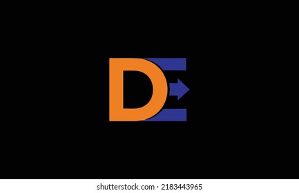 DE Letter Logo Design Template Vector