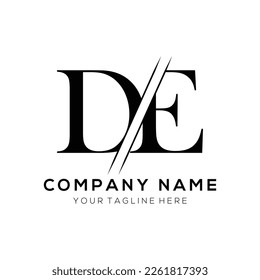 DE letter logo design template elements. DE letter vector logo.