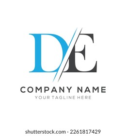 DE letter logo design template elements. DE letter vector logo.