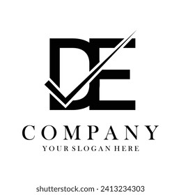 DE Letter Logo Design Template Vector. Creative initials letter DE logo concept.