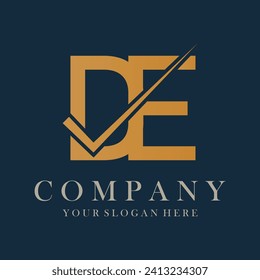 DE Letter Logo Design Template Vector. Creative initials letter DE logo concept.