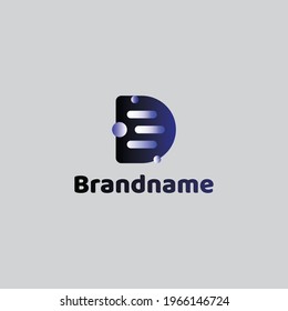 DE letter logo design vector
