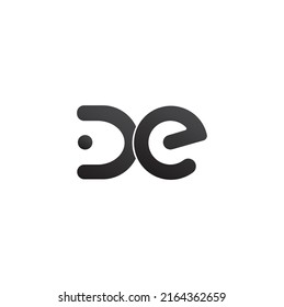 DE Letter logo design vector