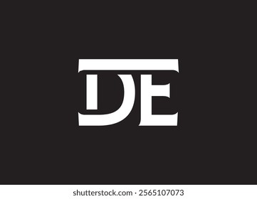 DE letter logo design vector am initials design icon