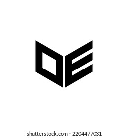 DE letter logo design with white background in illustrator. Vector logo, calligraphy designs for logo, Poster, Invitation, etc.