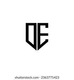 Diseño del logotipo de letra DE con fondo blanco en el ilustrador. Logo vector, diseños de caligrafía para logotipo, afiche, invitación, etc.