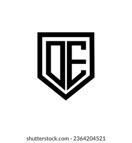 Diseño del logotipo de letra DE con fondo blanco en el ilustrador. Logo vector, diseños de caligrafía para logotipo, afiche, invitación, etc.