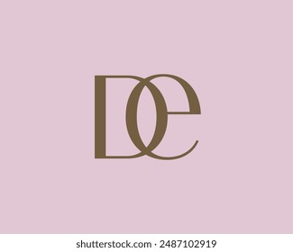 DE letter logo icon design. Classic style luxury initials monogram.