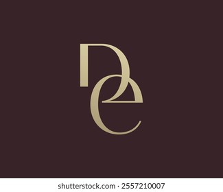 DE letter logo icon design. Classic style luxury initials monogram.