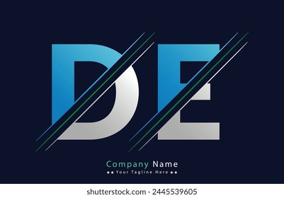 DE Letter Logo Template Illustration Design.