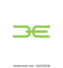 DE letter logo template vector icon design