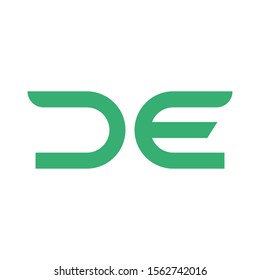 DE letter logo template vector icon design