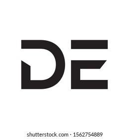DE letter logo template vector icon design