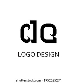 de letter for simple logo design