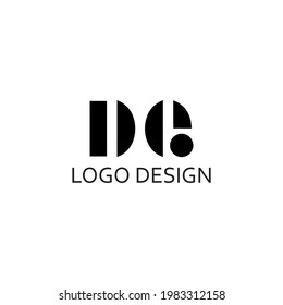 de letter for simple logo design