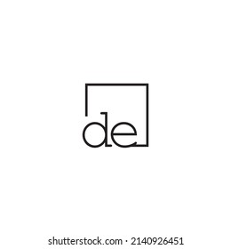 DE line concept logo in high quality professional design that will be best for your companies